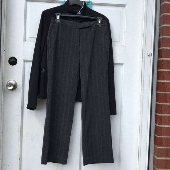 Rafaella Petite Gray Striped Ankle Dress Pants 4P - Picture 2 of 8